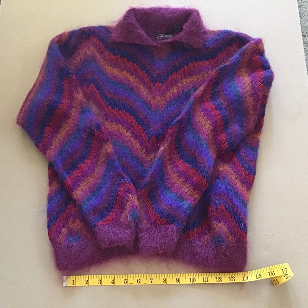 Vintage Jeanne Pierre Pullover Multicolor Design Sweater Size S Hand Knit - Picture 5 of 9